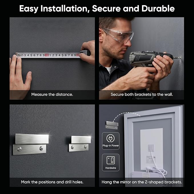 Antok 30"x 40" LED Bathroom Mirror - Image 9