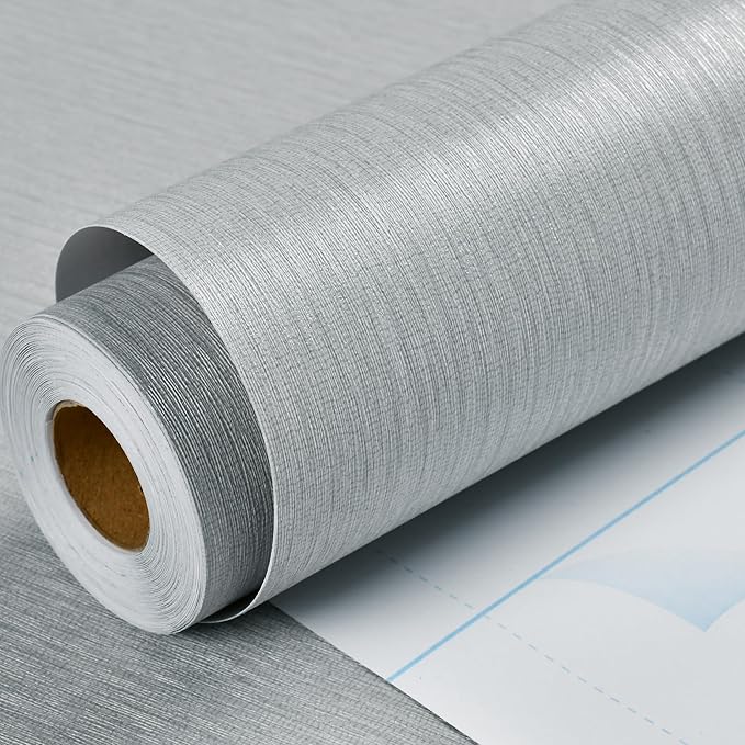 Haimin Grasscloth Wallpaper Peel and Stick 20.9in X 393in Fabric Contact Paper - Image 3