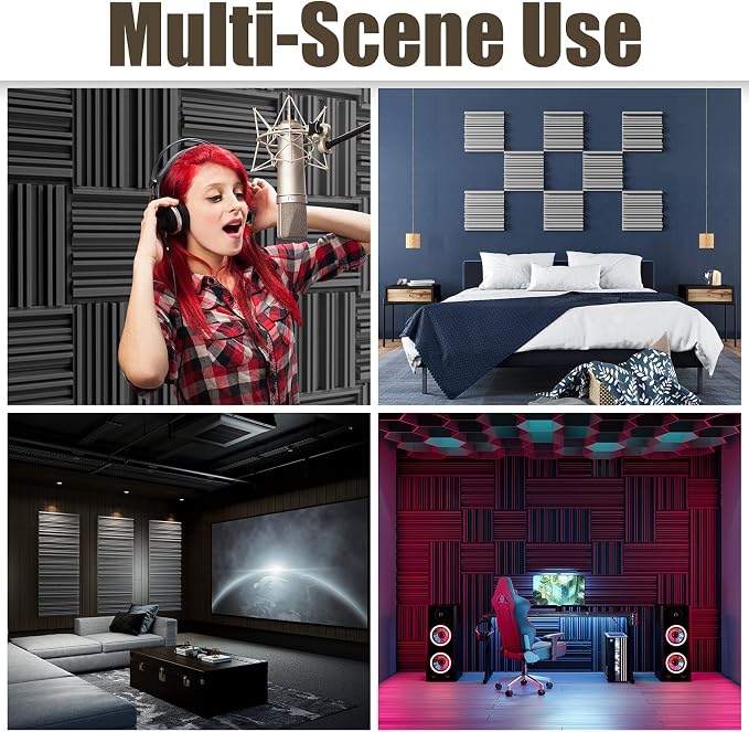 48 Pack Sound Proof Foam Panels, Decorative Soundproof Wall Panels Sound - Image 7