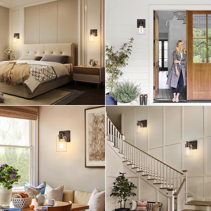 VerRon Set of 2 Wall Sconces for Bathroom, Modern Vanity Light Fixtures - Image 7