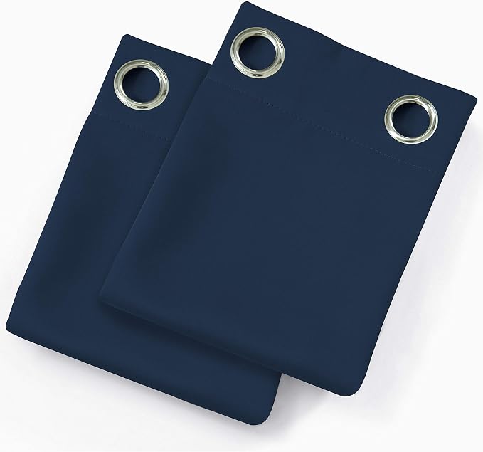 LEMOMO Navy Blue Blackout Curtains/52 x 72 Inch/Set of 2 Panels Room Darkening - Image 9