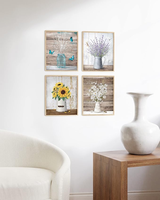 HAUS AND HUES Farmhouse Bouquets Set of 4-16x20 - Image 5