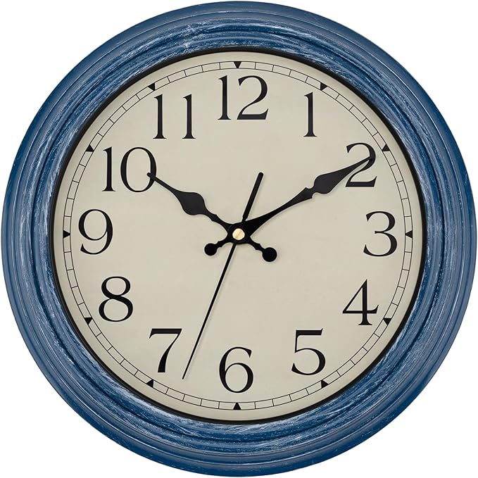 Foxtop 12 Inch Wall Clocks Battery Operated Silent Non-Ticking Classic Vintage by Foxtop