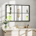 Dewfig Rectangle Wall Mirror, Window Mirror Wall Mounted, Large Black Mirrors by YourSpacePerfectlyReflected