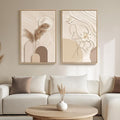 Large Framed Neutral Abstract Wall Art by Cuspin