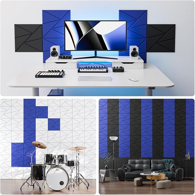 22 Pack Acoustic Panels with Self-Adhesive, Sound Panels High Density, - Image 4
