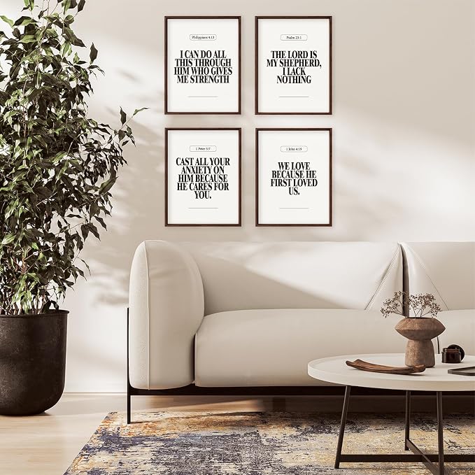 Locomiss Black and White Christian Wall Art Decor Posters, Modern Bible Verse - Image 3