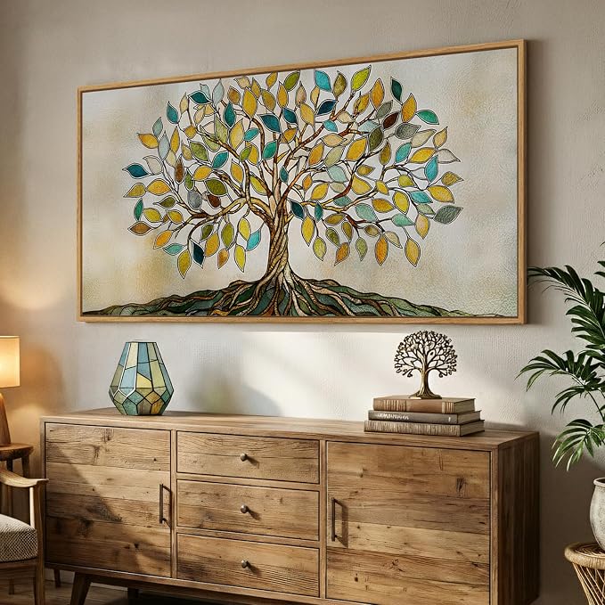 Large Framed Tree of Life Wall Art - Image 2