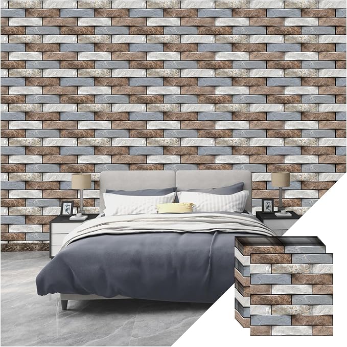 3D Wall Panels Peel and Stick, Faux Brick Wall Panel, Living Rooms, bedrooms - Image 4