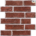 3D Peel and Stick Faux Brick Wall Panels 11.8" x 11.8" 10-Pack, Small by SMOOSTIKCDECOR