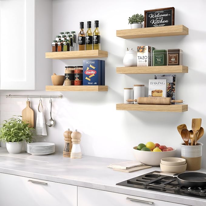 Sorbus Floating Shelves for Wall – 16 Inch Floating Shelf for Kitchen, Living - Image 5