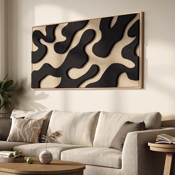 Large Framed 3D Abstract Wall Art by Cuspin