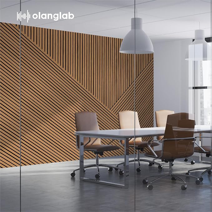 Olanglab Wood Wall Panels 4 Pack, Wood Slat Acoustic Wall Panels, 94.5"x12.6" - Image 8