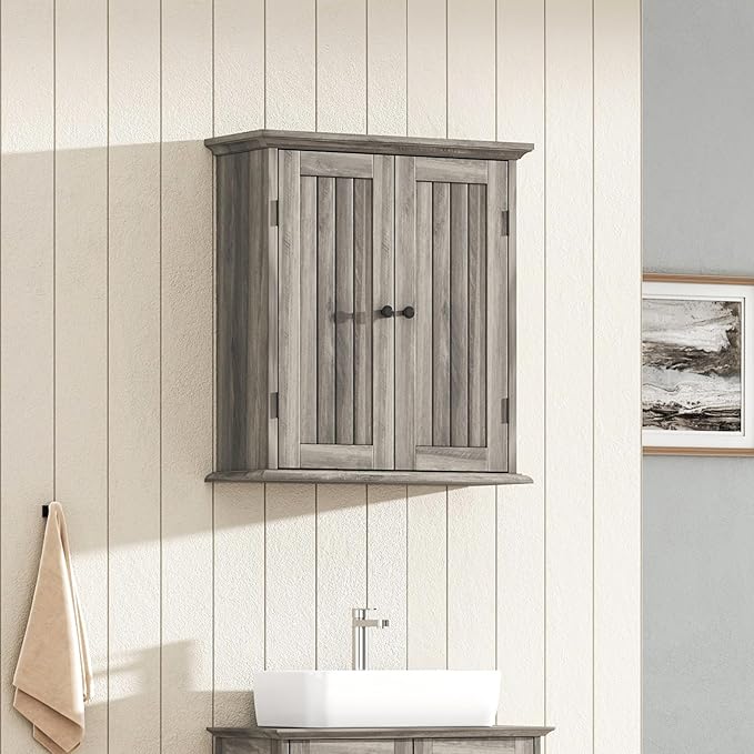 ChooChoo Bathroom Wall Cabinet, Over The Toilet Space Saver Storage Cabinet - Image 5
