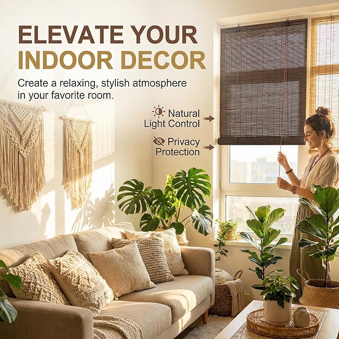 Bamboo Blinds for Interior Windows, Custom Bamboo Shades for Indoor Windows - Image 3