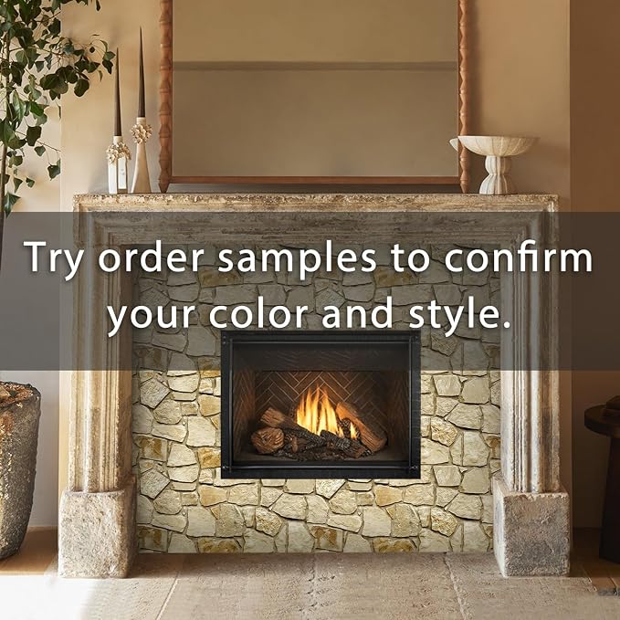 Commomy 12 pcs Faux Stone 3D Wall Panels Peel and Stick - Image 2