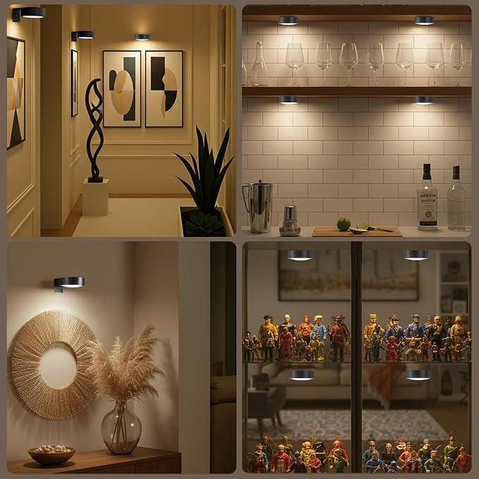 3-Pack Picture Lights for Wall, Rechargeable Battery Operated LED Painting Light - Image 9