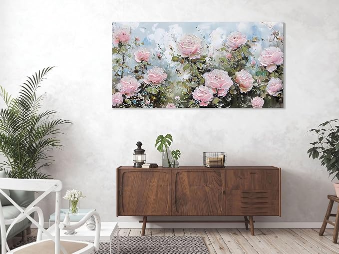 Ardemy Flower Wall Art Canvas Art Wall Decor, Floral Painting Textured Picture - Image 5