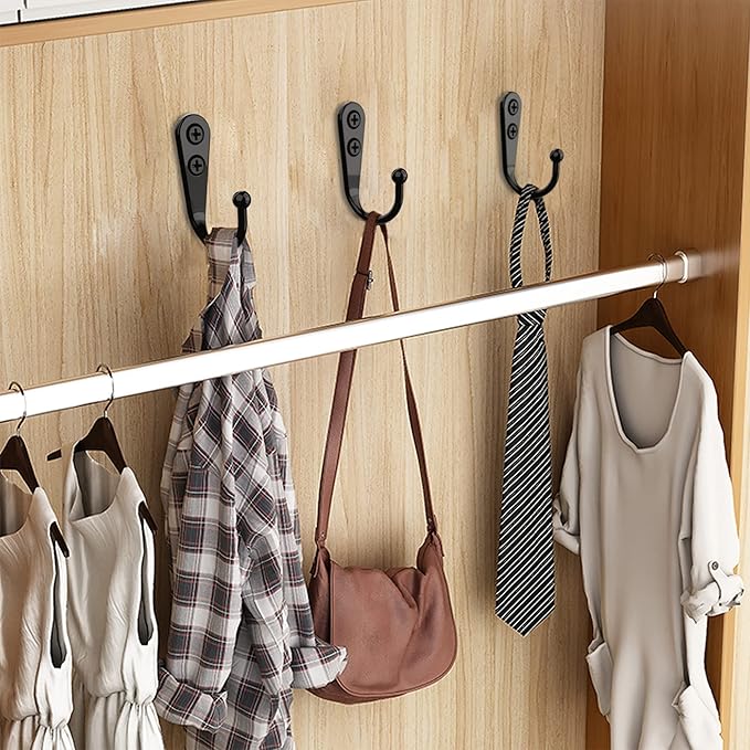 15 Pcs Black Wall Mounted Coat Hooks, Hanger Hook - Image 7