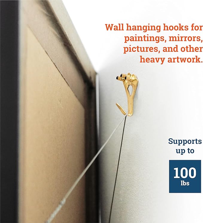 PHS 100 lb Picture Hanging Hooks – Heavy Duty Picture Hangers, 100 Pack Frame - Image 4