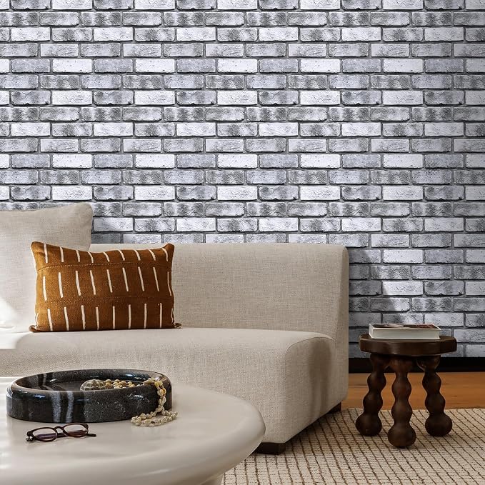 COMSTICKC 3D Faux Brick Wall Panel Peel and Stick, Small Size, Ultra-Light PVC - Image 6