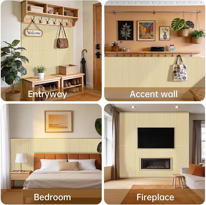 RITOLLO 8-Pack PVC Slat Wall Panels - Image 9