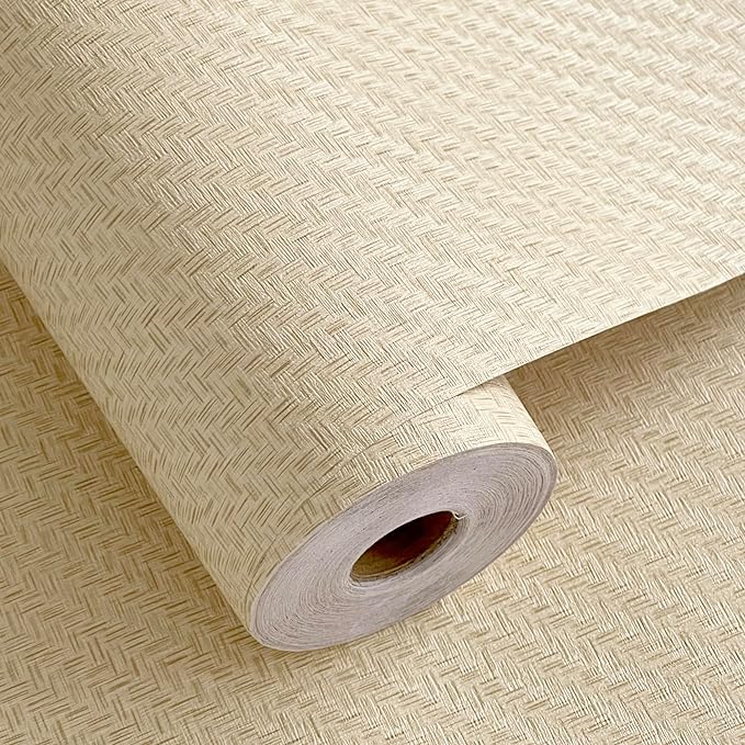 Haimin Fabric Wallpaper Textured Contact Paper Grasscloth Wallpaper Peel and by HaiminHomeDecorWallpaper