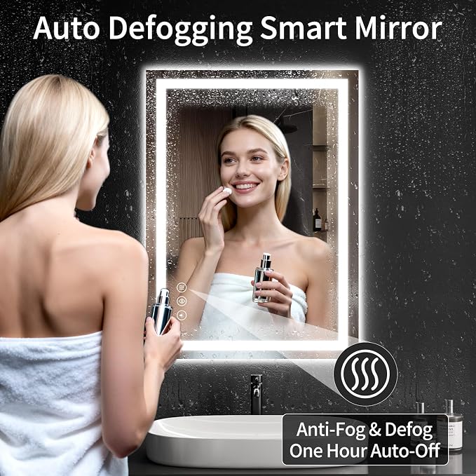 LED Bathroom Mirrors 28"x32" Bathroom Mirror - Image 3