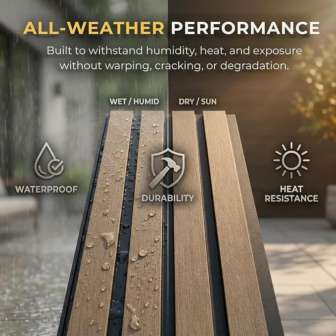 From Plain to Beautiful in Hours WPC Exterior Wall Slat Panels Waterproof - Image 3