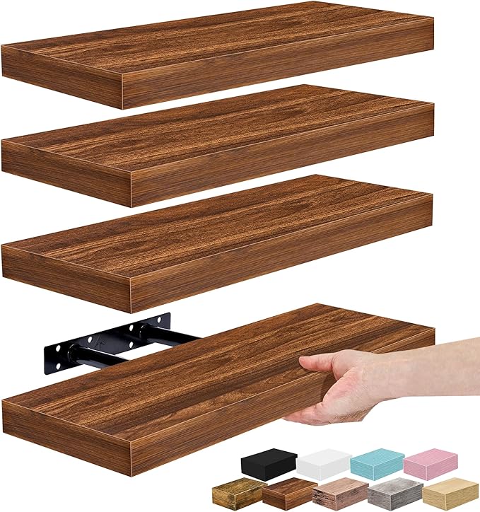 Sorbus Floating Shelves for Wall – 16 Inch Floating Shelf for Kitchen, Living by Sorbus