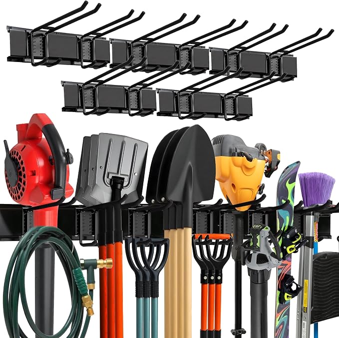 TIDYME Garage Wall Organizer | 80" Heavy-Duty Tool Storage Rack | Adjustable - Image 8