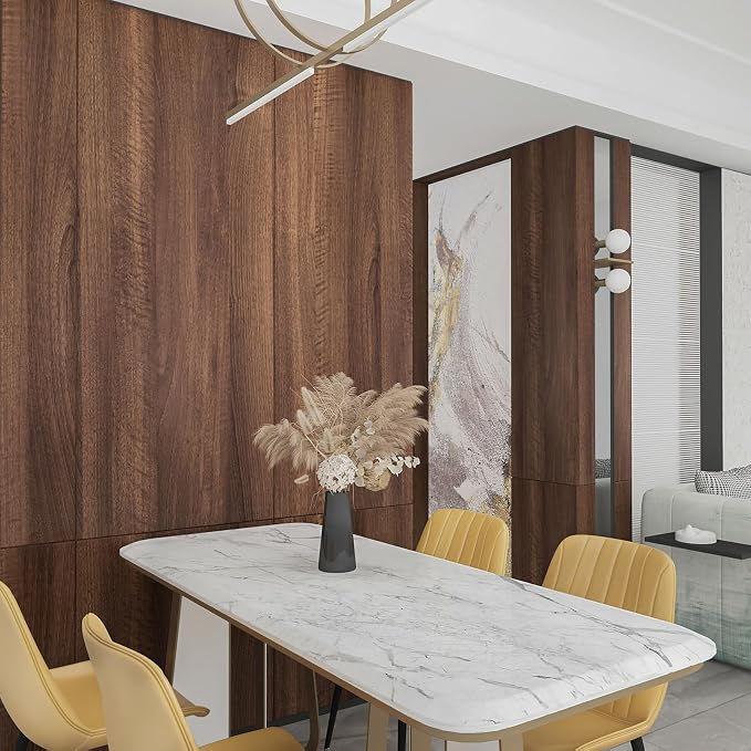 Walnut Wood Contact Paper 16x591 inch Dark Brown Wood Grain Wallpaper Peel and - Image 9