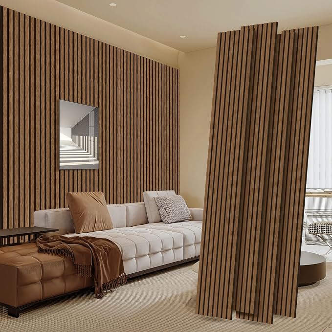 RITOLLO 4 Pack Wood Panels for Wall, 92.5"×12.6" Wood Slat Acoustic Panels for by Ritollo