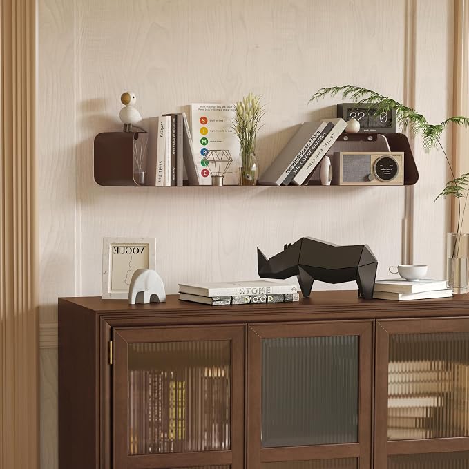 Sttoraboks Floating Wall Shelves Set of 3, Metal Mounted Shelf - Image 6