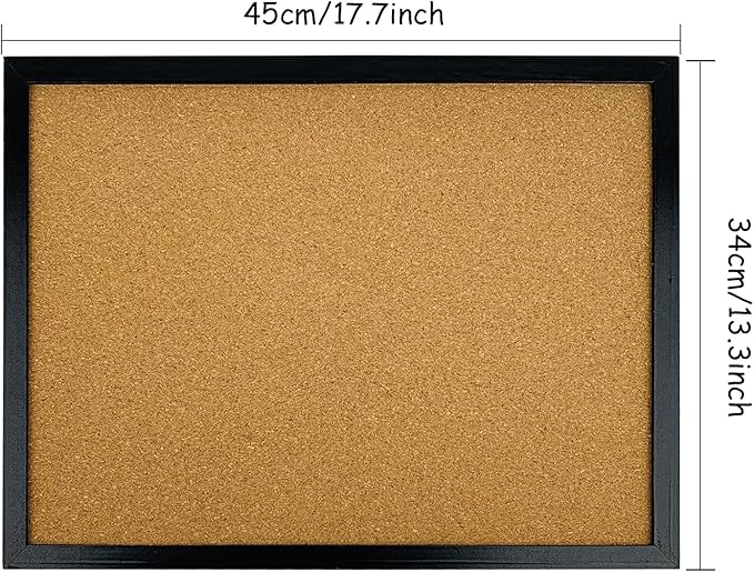 GDMINLO Black Cork Bulletin Board, 17.7 X 13.3 inches - Image 2