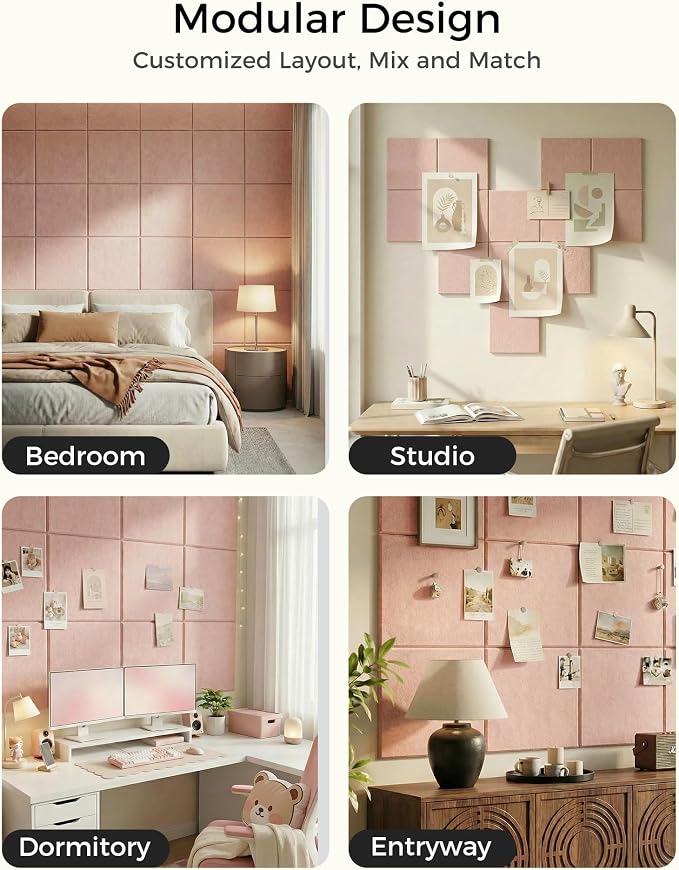 Aothia 12-Pack Felt Bulletin Board Tiles - Image 4