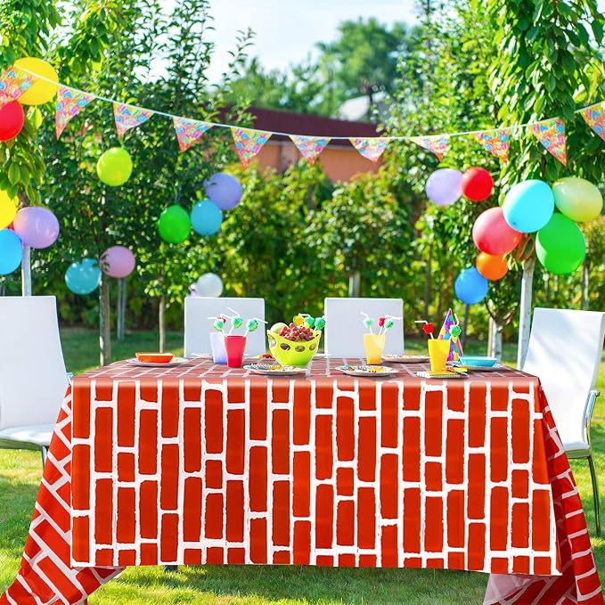 Chuangdi 2pcs 4.5 x 9 Feet Brick Wallpaper Peel and Stick Backdrop Tablecloth - Image 4