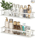 PUSDON 2-Pack 16.5" Extra Long Slim Shower Caddy, Adhesive Wall Mount Bathroom by PUSDON