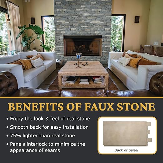 AZ Faux High-Density Polyurethane Faux Stone Wall Covering Panels - Image 4