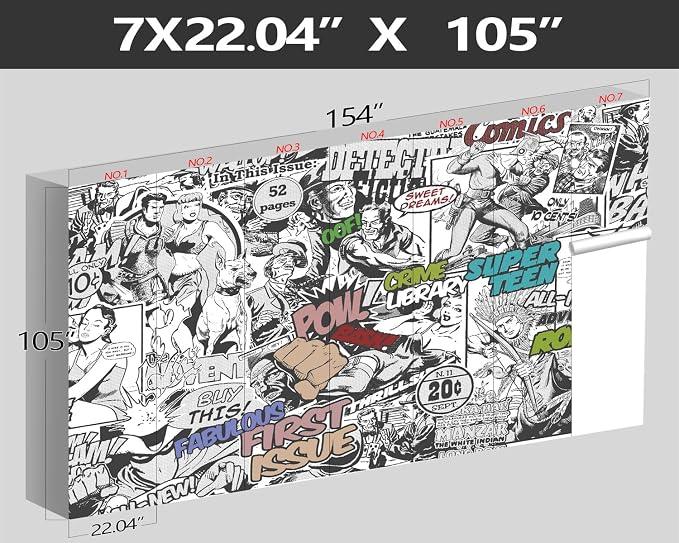 XMPMBM-Cartoon Hand-Painted Comics Nursery Room Fabric Wallpaper Kids Gaming - Image 4