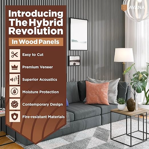 Avana Acoustic Wood Wall Panels – 93.2x11.25 Inch Panels – Fits 94x12 Layout – - Image 2