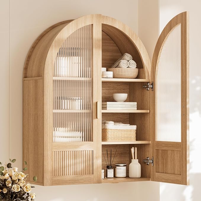 INNOD 4-Tier Arched Bathroom Wall Cabinet by INNODToddlerTower