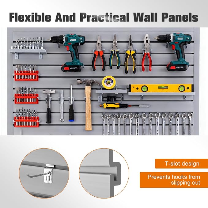 Slatwall 4x4t FT PVC Slat Wall Panels, Interlocking Garage Slat Wall Panels - Image 4