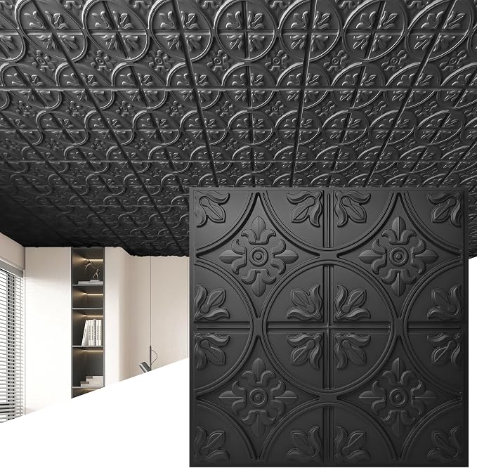 Art3d Drop Ceiling Tiles 24x24in., Wainscoting Panels Glue Up 2ft x 2ft - Image 2