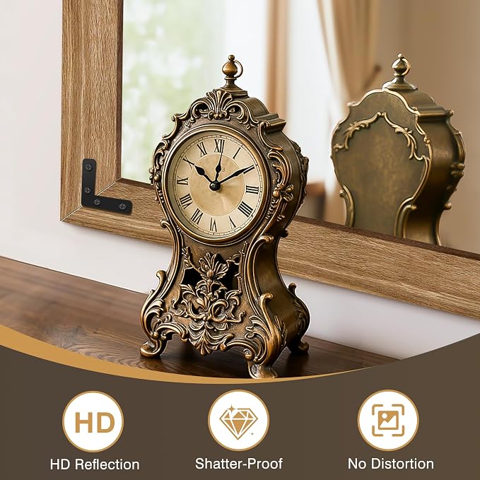 Wooden Bathroom Mirror for Wall, for Farmhouse, Living Room, Entryway Decor - Image 5