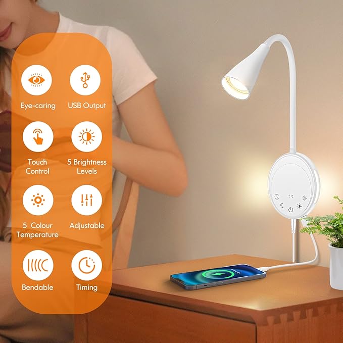 SANKEDOU LED Wall Mounted Reading Light, Book Light - Image 7