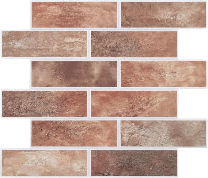 8-Pack 3D Faux Brick Acoustic Wall Panels, 11.8" x 11.8" PET Soundproof & Noise by premiumqualitypeelandsticktile
