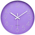 jomparis Purple Wall Clock 12 Inches Silent Quartz Wall Clock Lavender Decor by JOMPARIS