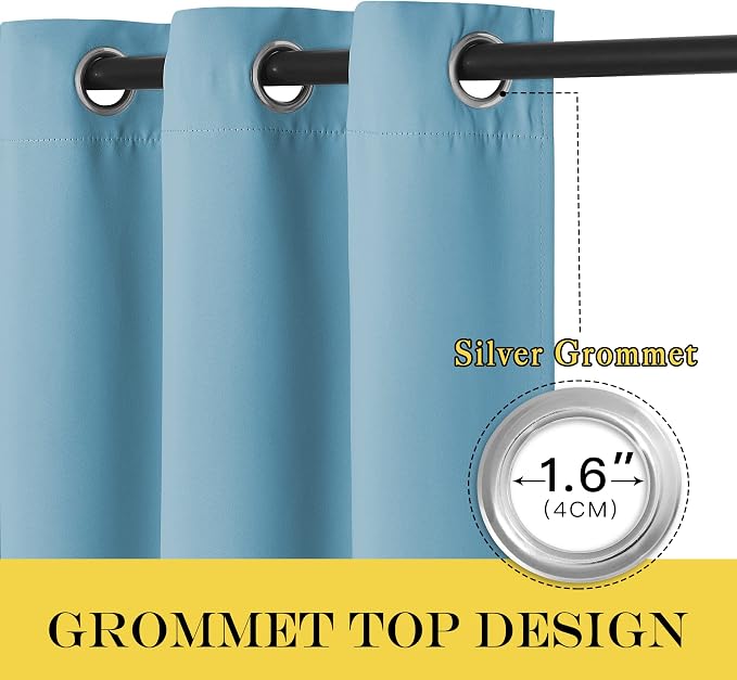 NICETOWN Blackout Curtain Panel 63 inch Long - Image 6