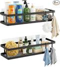 PUSDON 2-Pack 16.5" Extra Long Slim Shower Caddy, Adhesive Wall Mount Bathroom by PUSDON